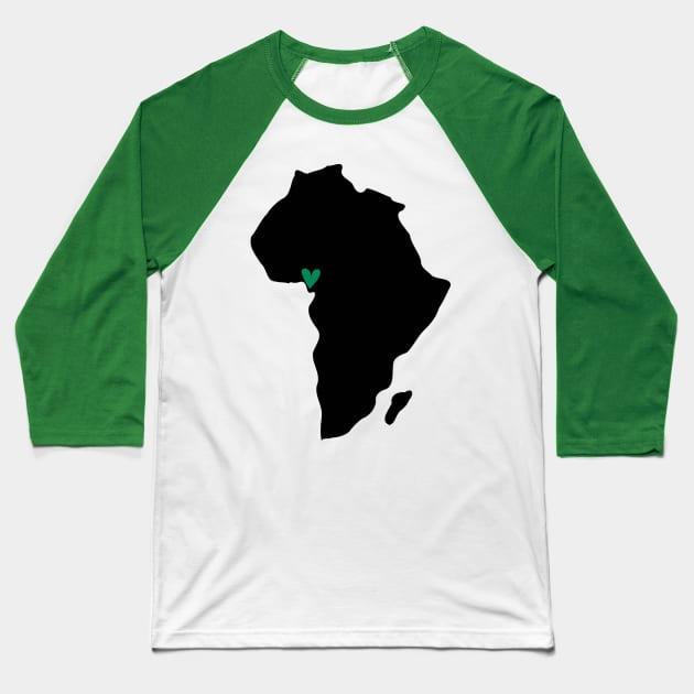 heart of africa Baseball T-Shirt by Oluwa290